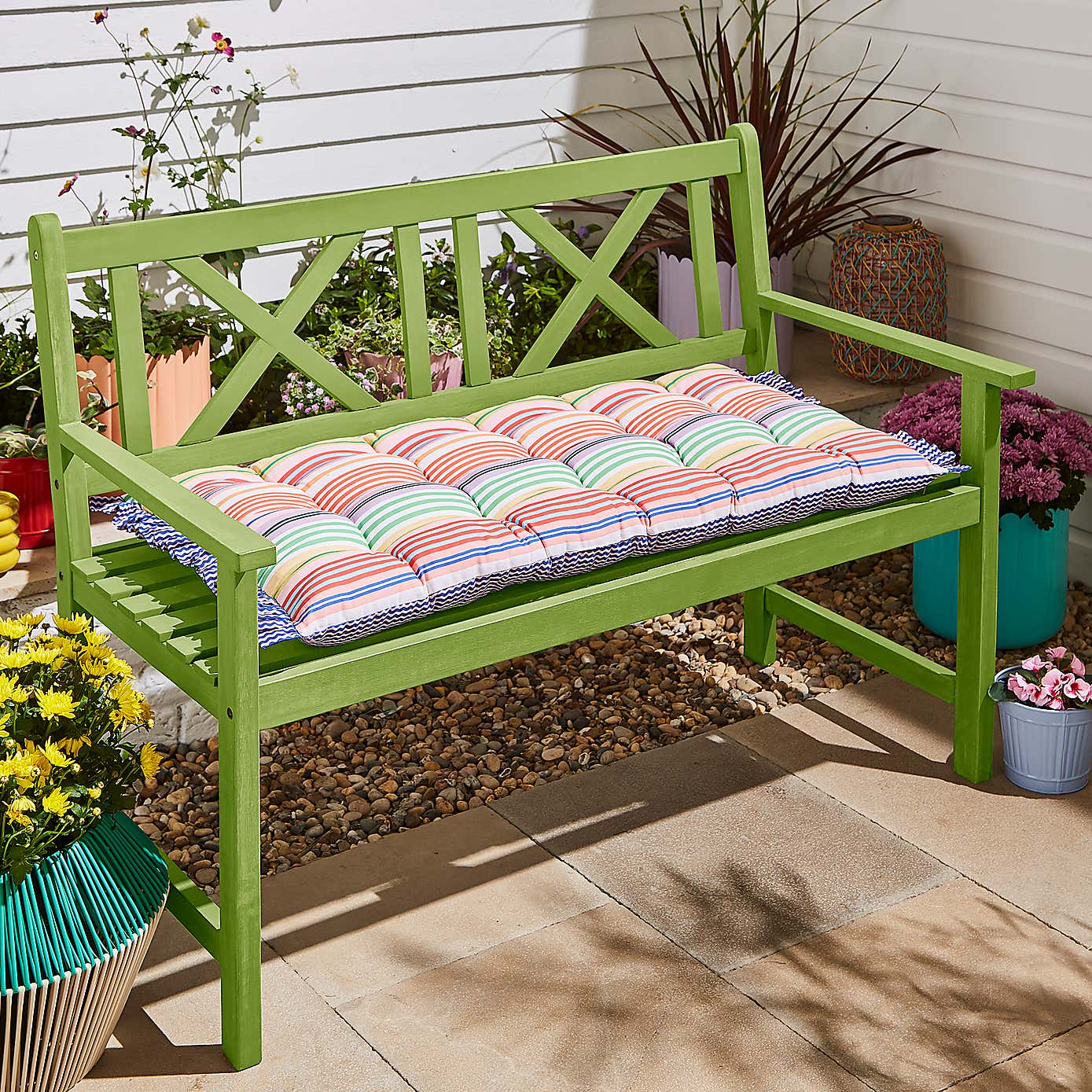 Sophie Robinson Rock Candy Stripe Bench Pad