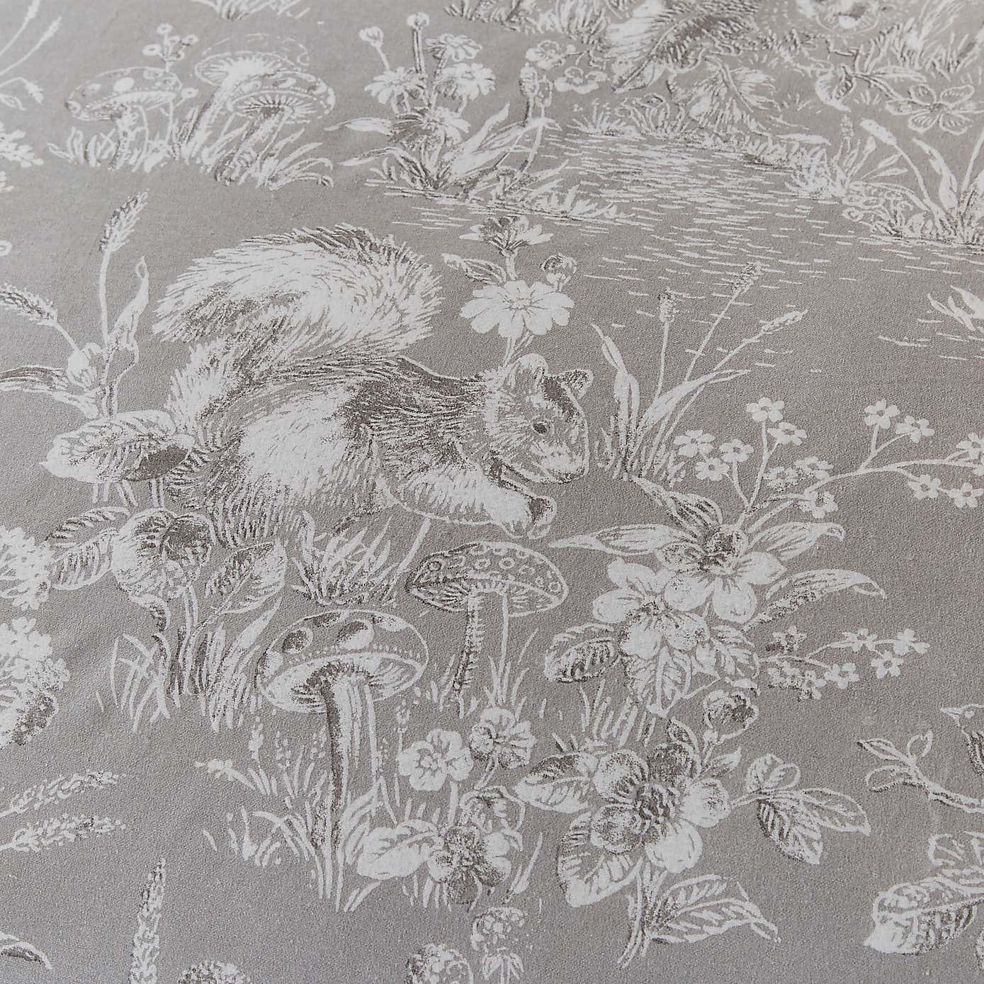 Woodland Friends Brushed Cotton Duvet Cover and Pillowcase Set