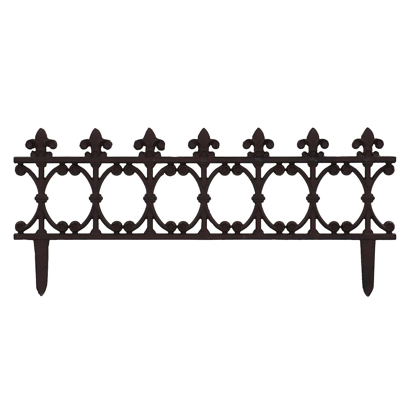 Fallen Fruits Cast Iron Broad Design Lawn Edging