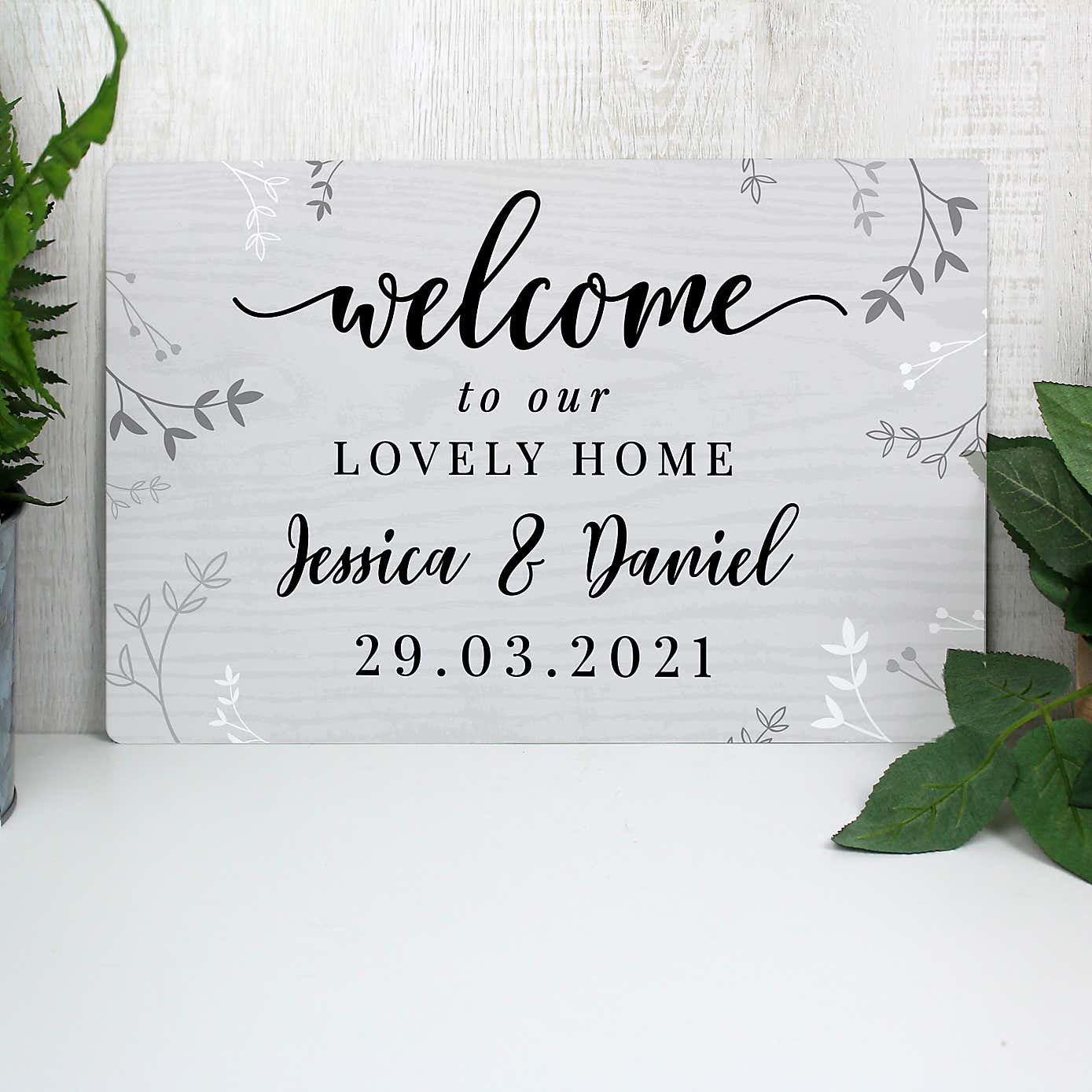 Personalised Wedding Welcome Metal Sign
