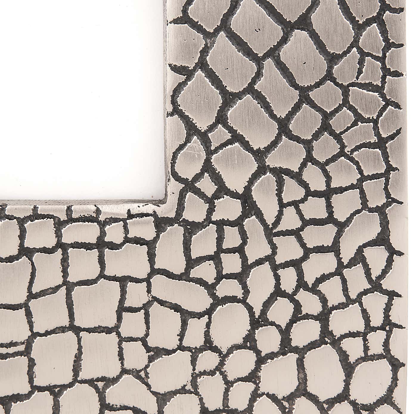 Antique Croc Effect Metal Photo Frame