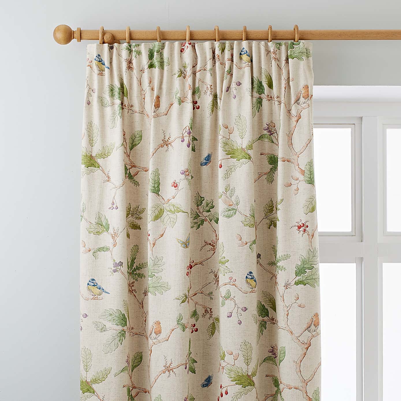 Dorma Woodland Birds Pencil Pleat Curtains