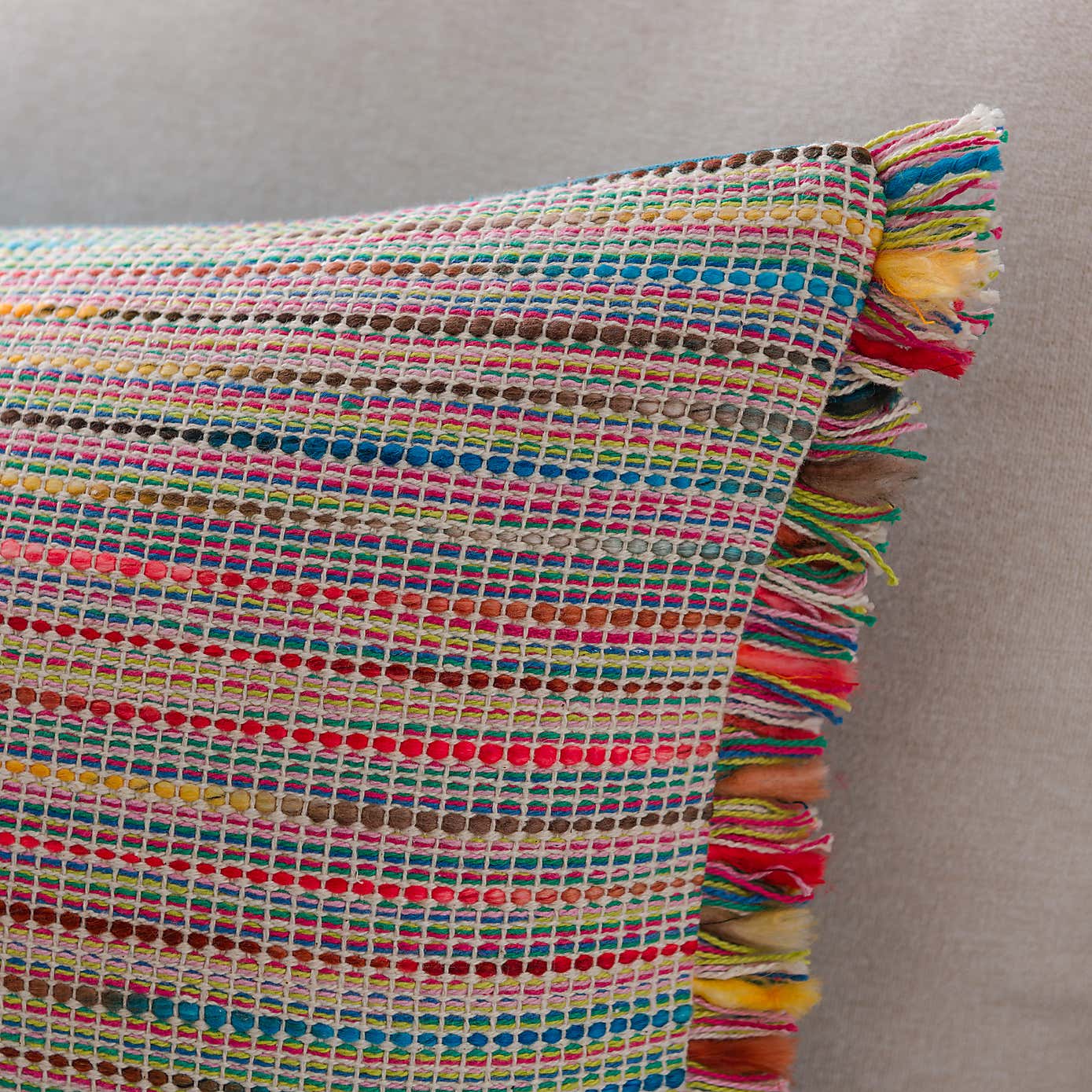 Ava Flat Weave Cotton Rectangle Cushion