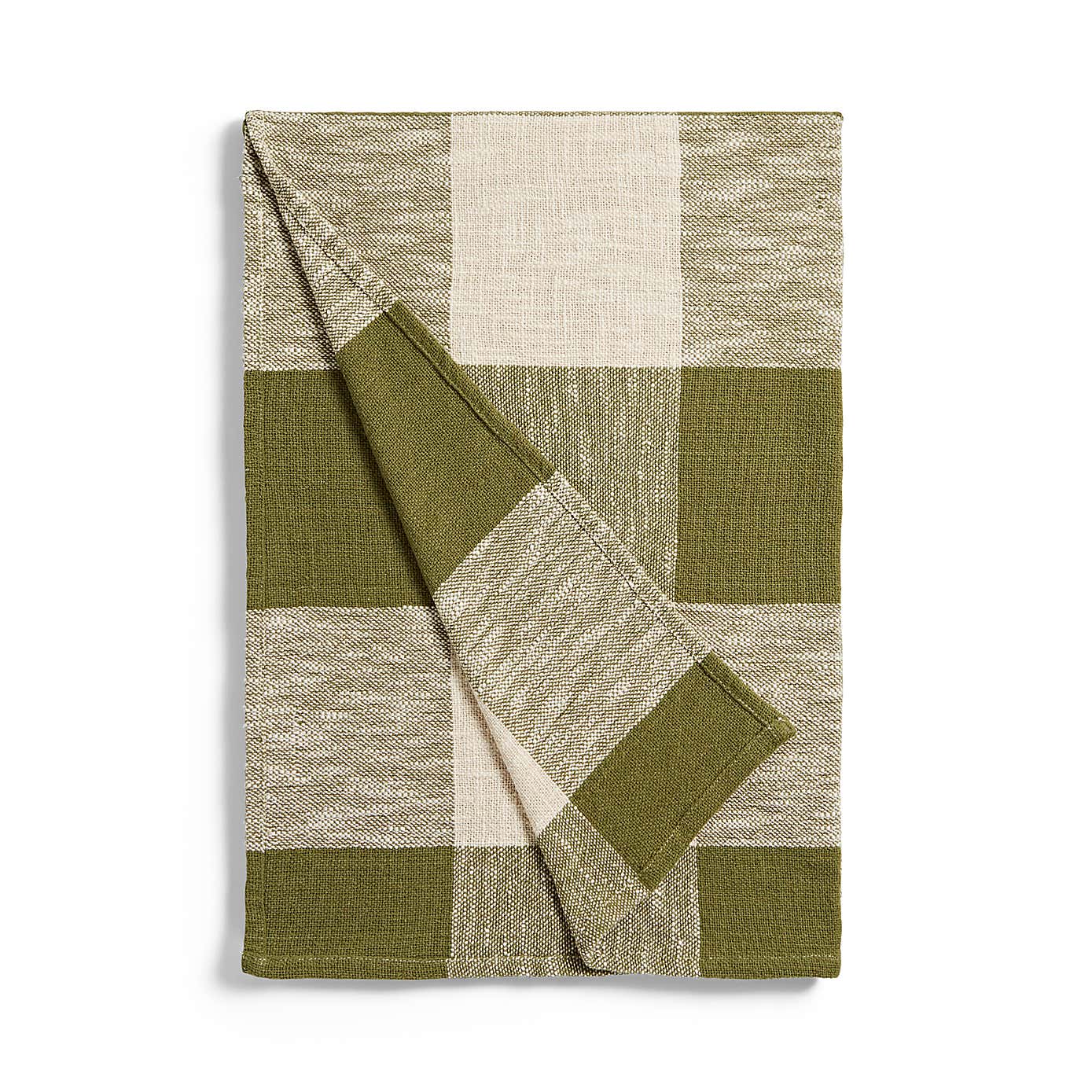 Woven Check Cotton Throw 130cm x 180cm