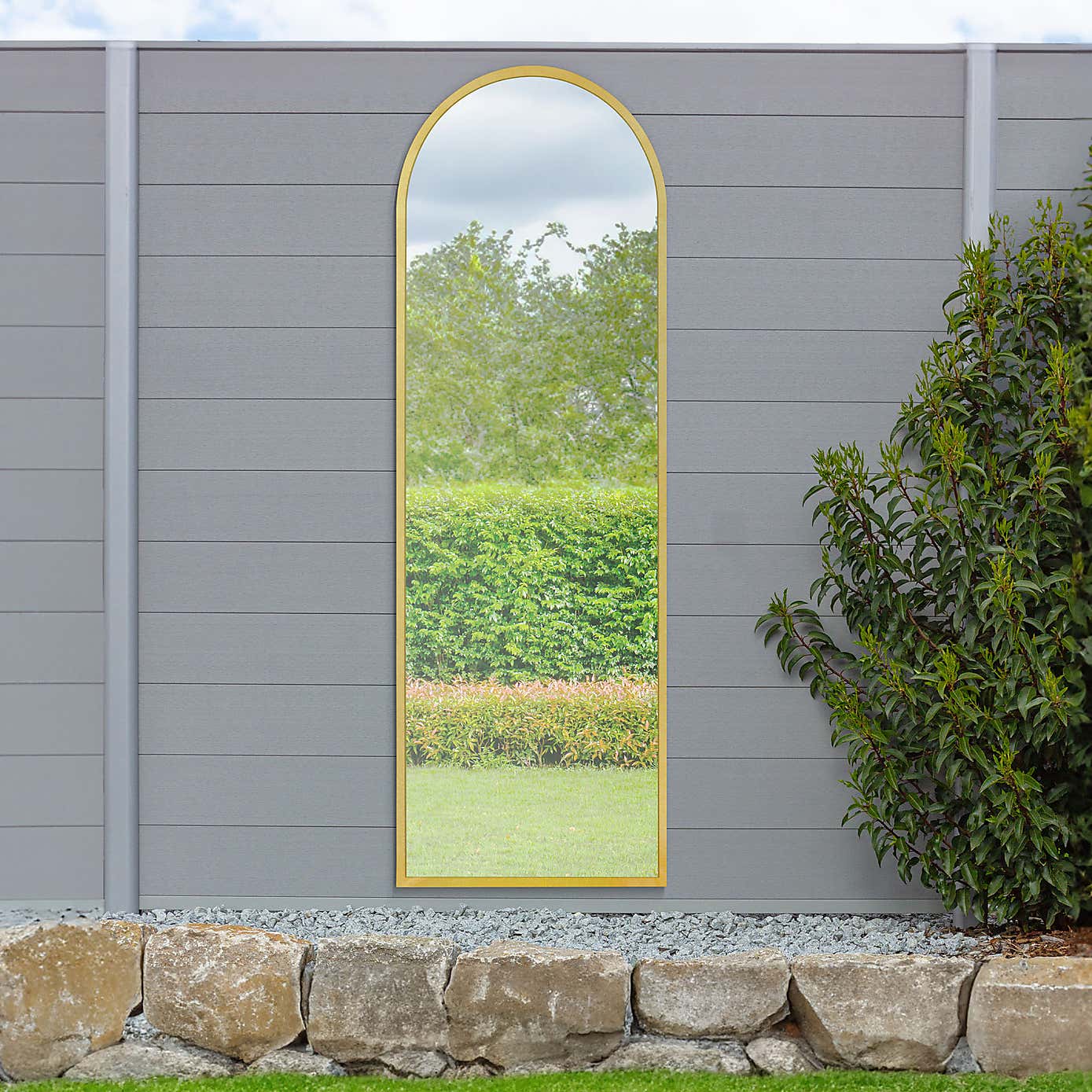 Arcus Arched Slim Indoor Outdoor Full Length Wall Mirror