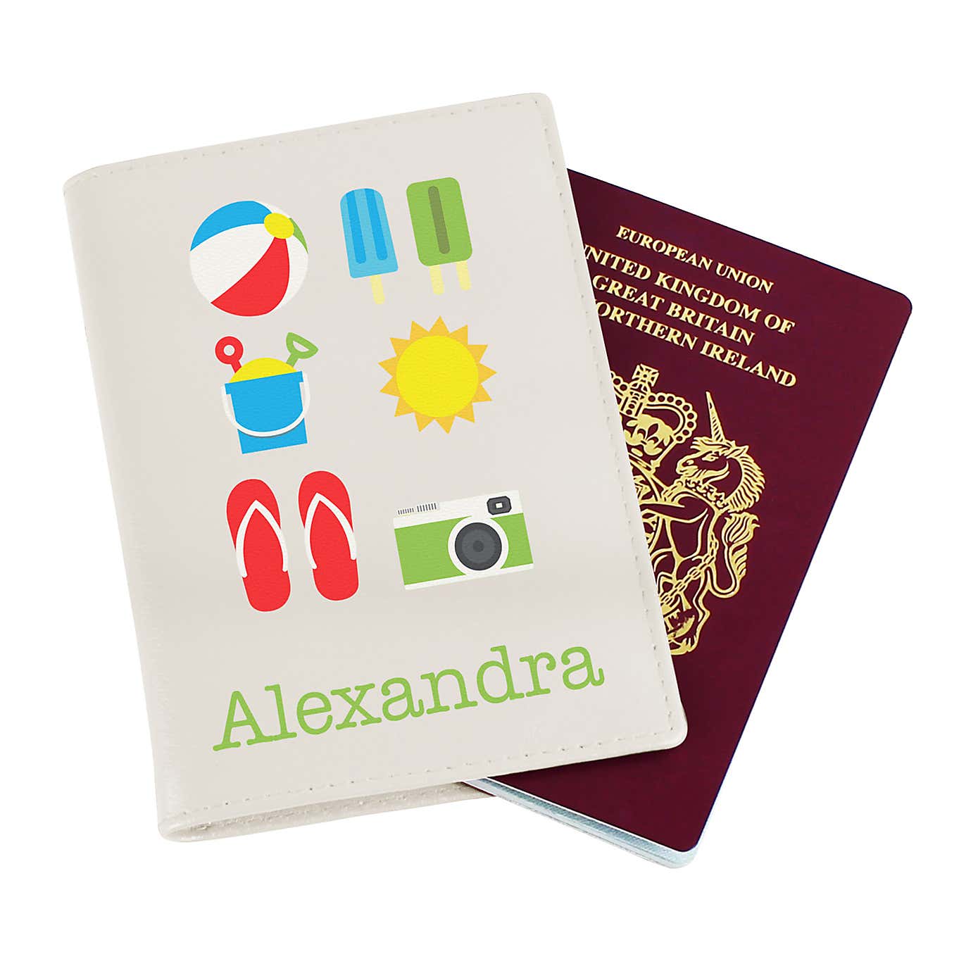 Personalised Bright Travel Passport Holder