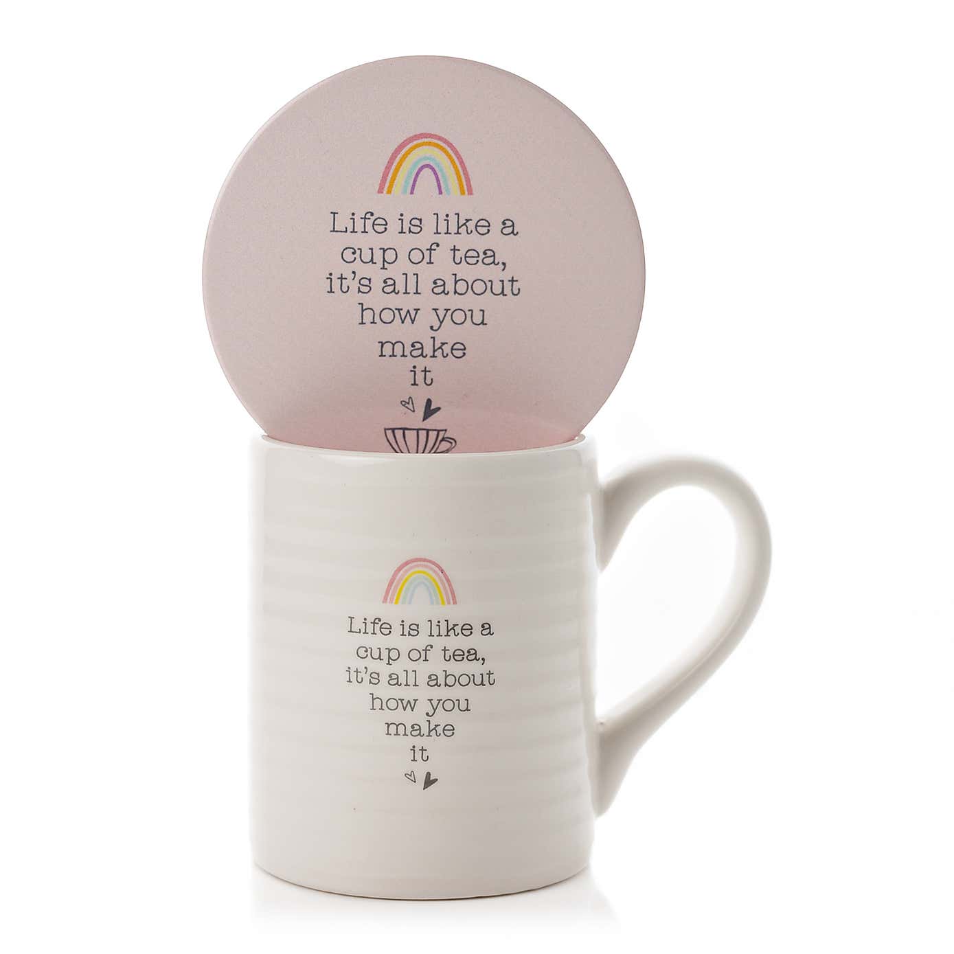 Love Life Life is Like Tea Mug n Coaster Set