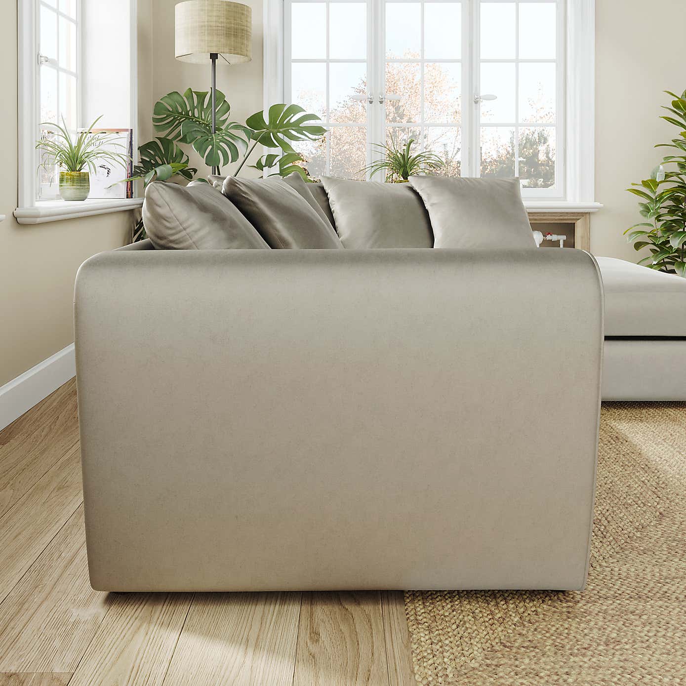 Blake Curved Arm Opulent Velvet Corner Chaise Sofa