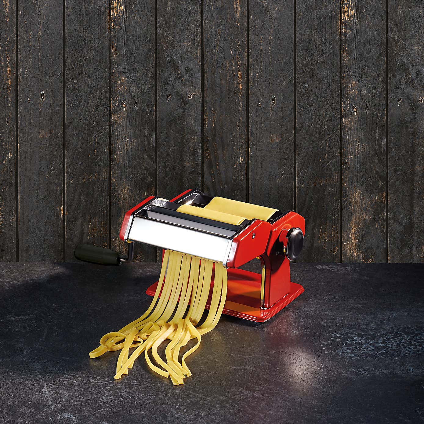 KitchenCraft World of Flavours Pasta Machine Stainless Steel Red