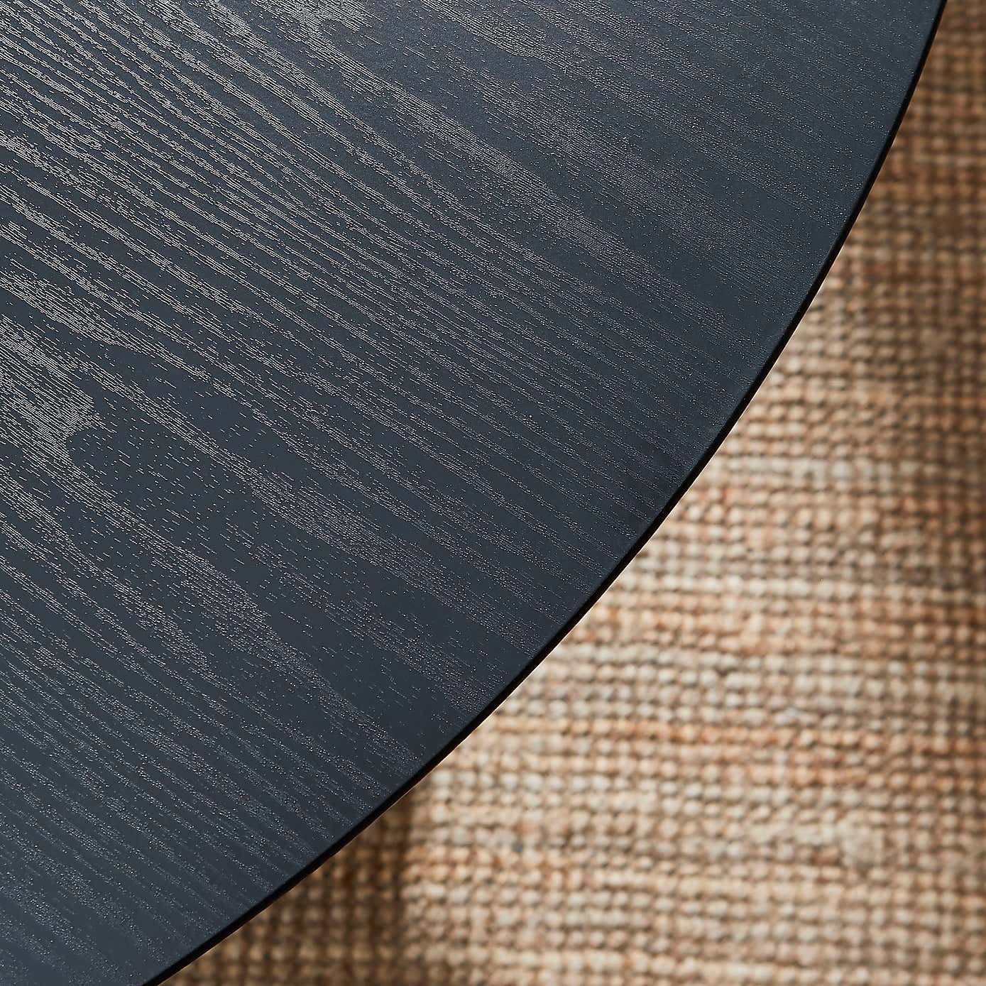 Effy Round Dining Table with 4 Lillia Black Velvet Dining Chairs