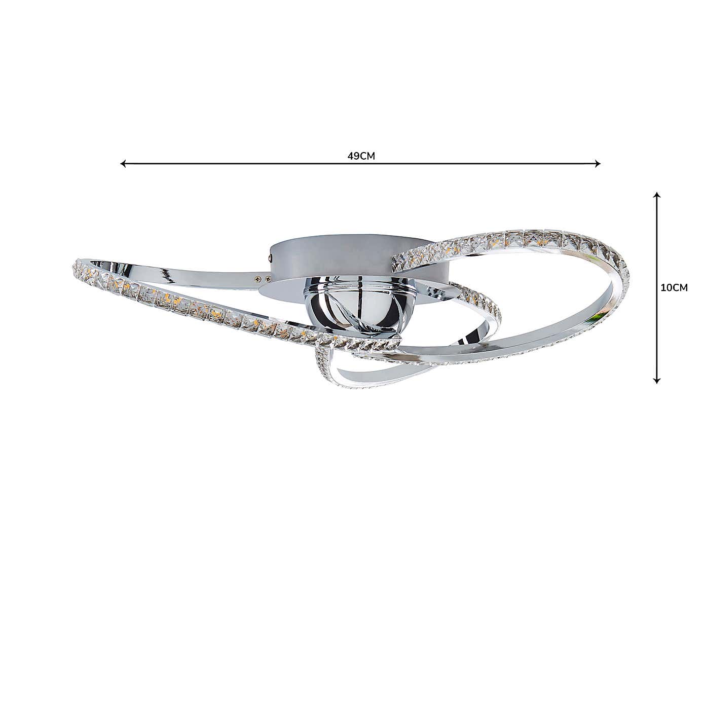 Oria 3 Light Integrated LED Jewel Ceiling Fitting