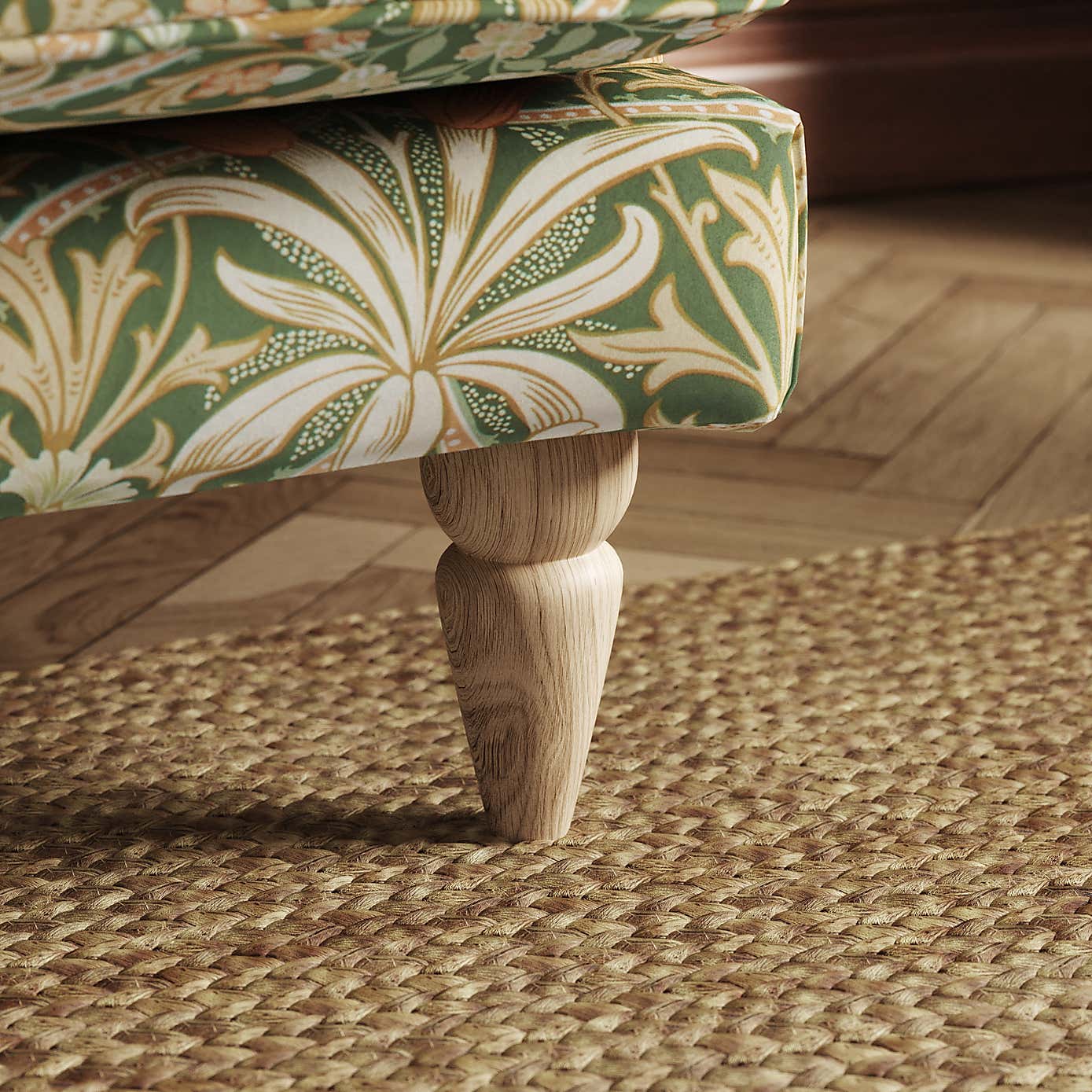 William Morris Woodland Weed Velvet Fabric Sample