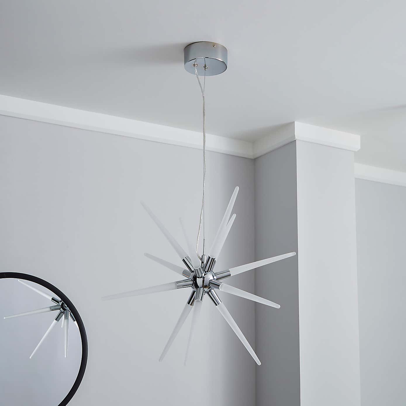 Liard 9 Light Pendant Integrated LED Star Ceiling Fitting