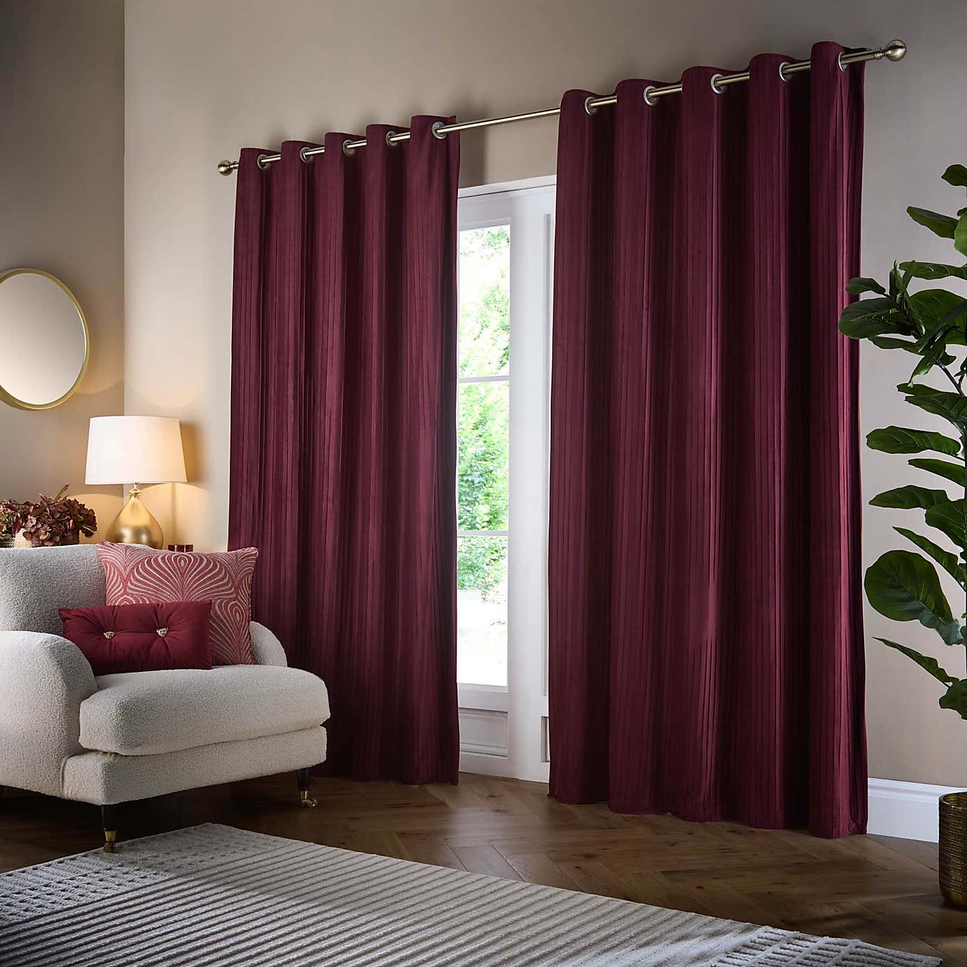 Paoletti Corinthian Eyelet Curtains