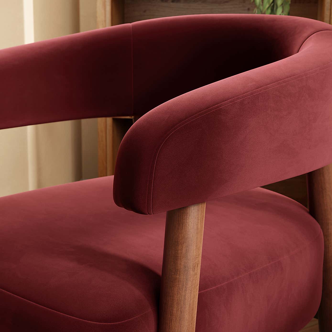 Cleo Velvet Curved Accent Chair