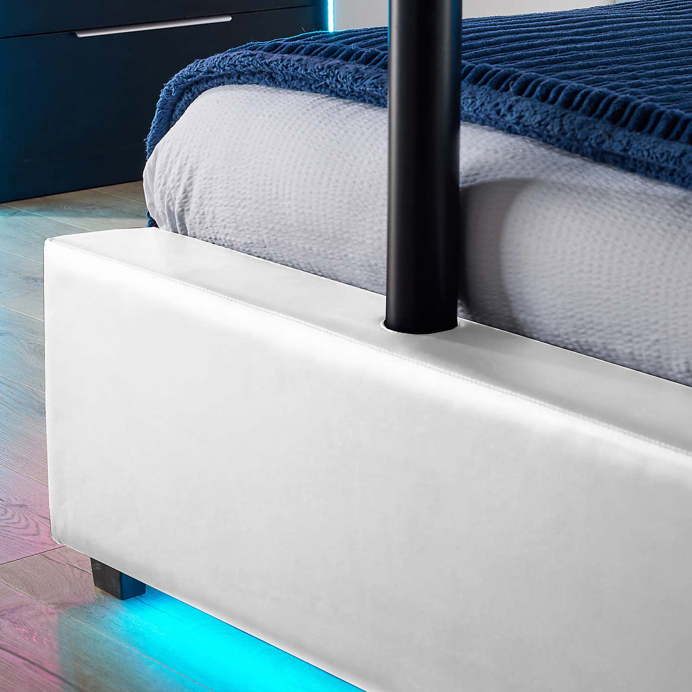 X Rocker Living Ava TV Bed with LED Lights and TV Mount