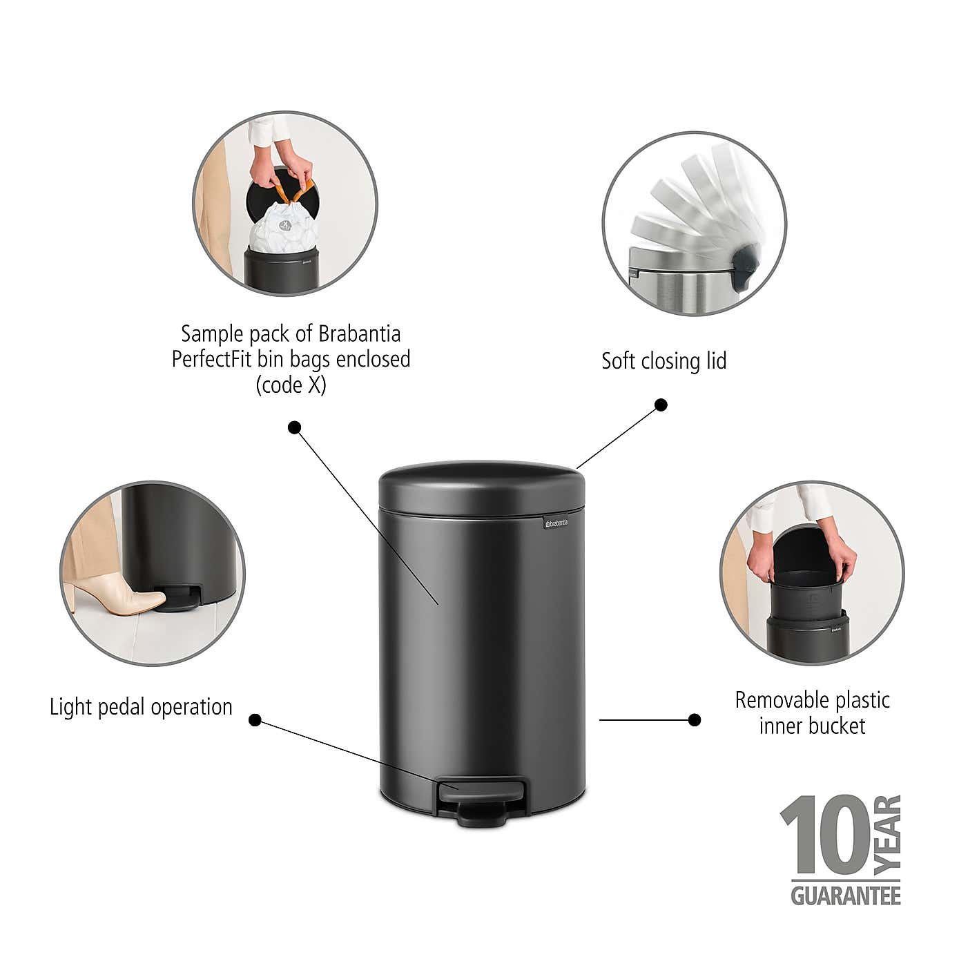 Brabantia NewIcon 12L Pedal Bin