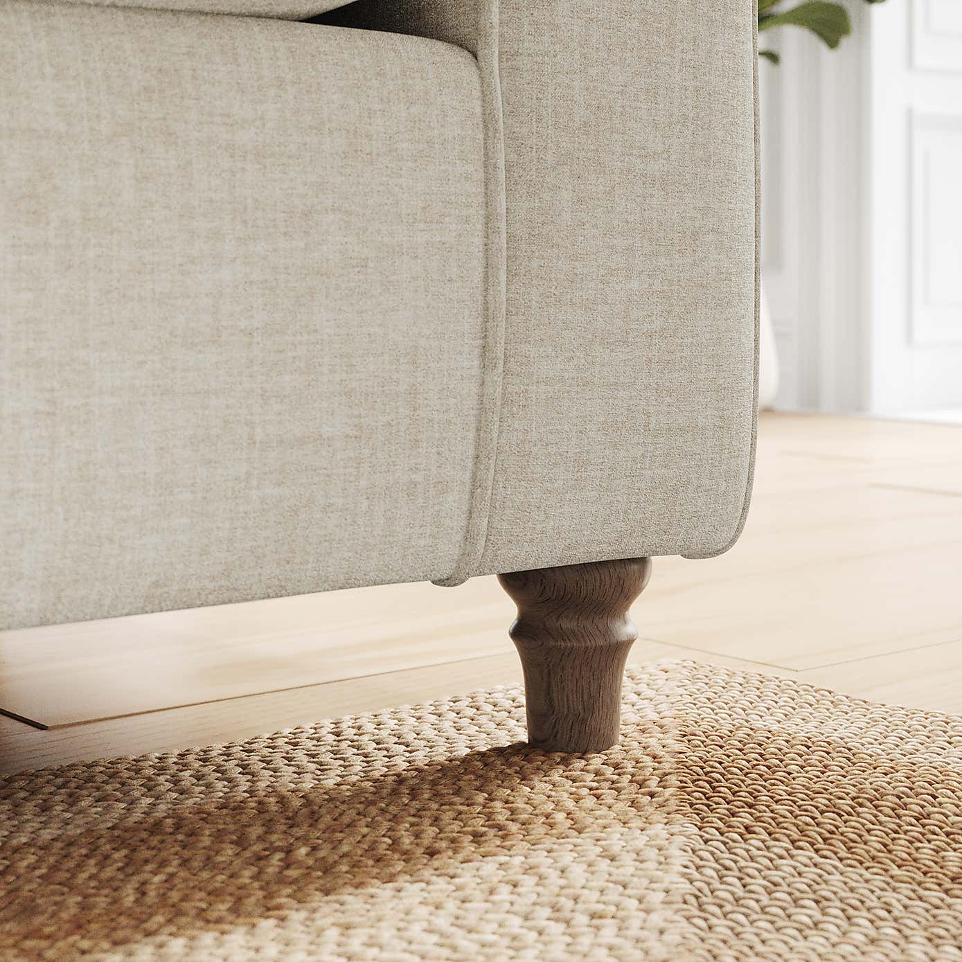 Flori 2 Seater Sofa, Tonal Plush Chenille