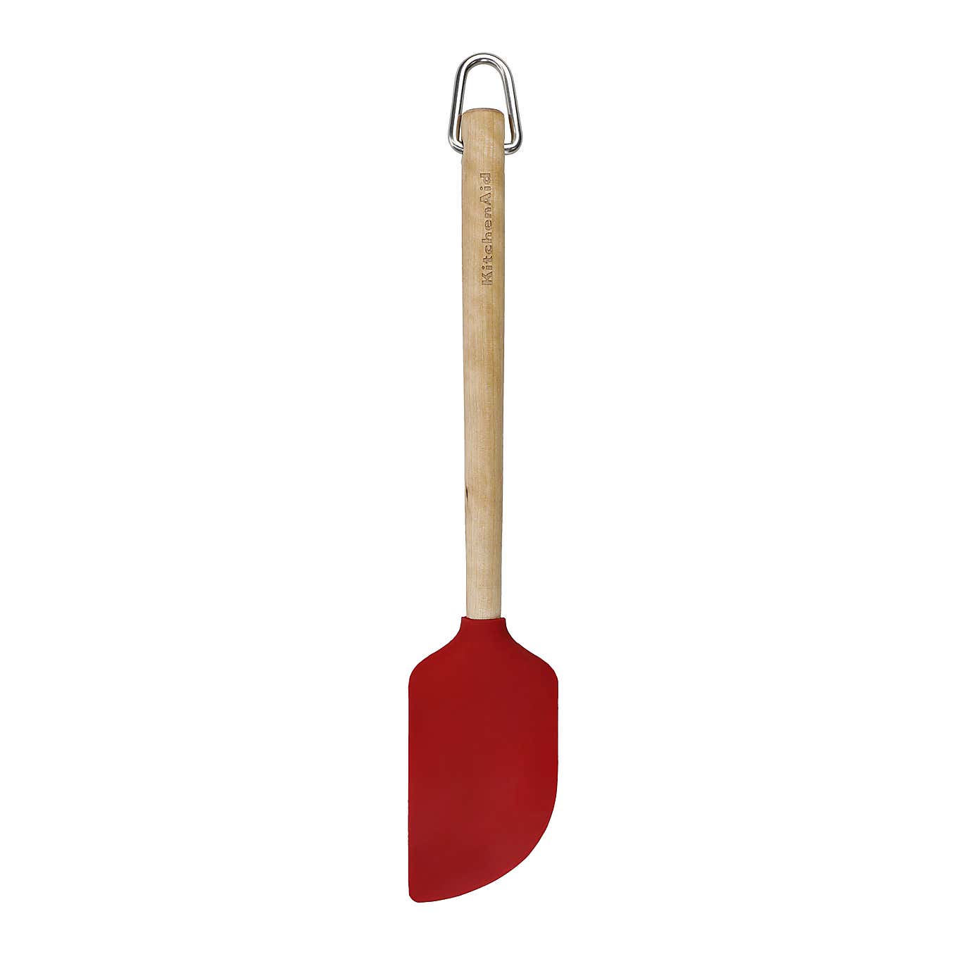 KitchenAid Birchwood & Red Silicone Scraper Spatula