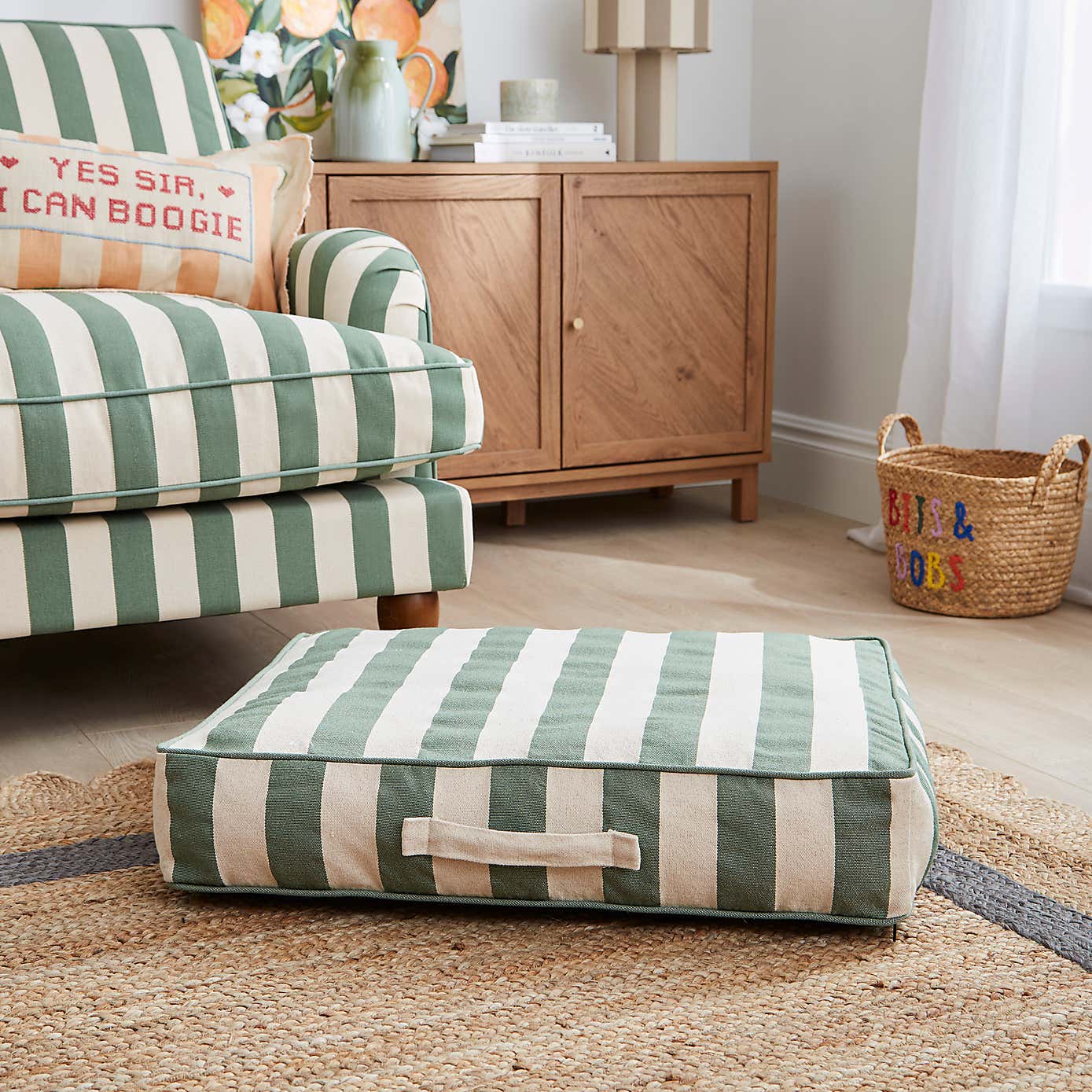 Beatrice Stripe Mattress Pet Bed