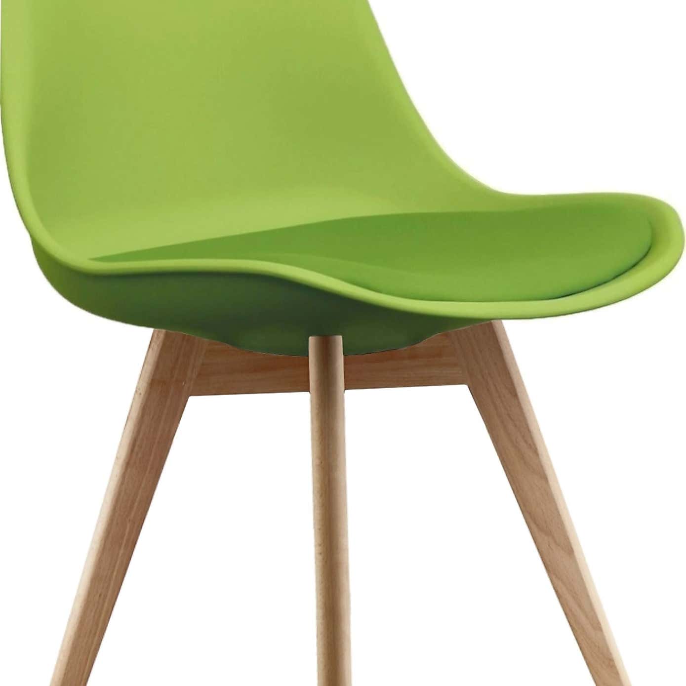 Fusion Living Soho Plastic Dining Chair with Squared Legs