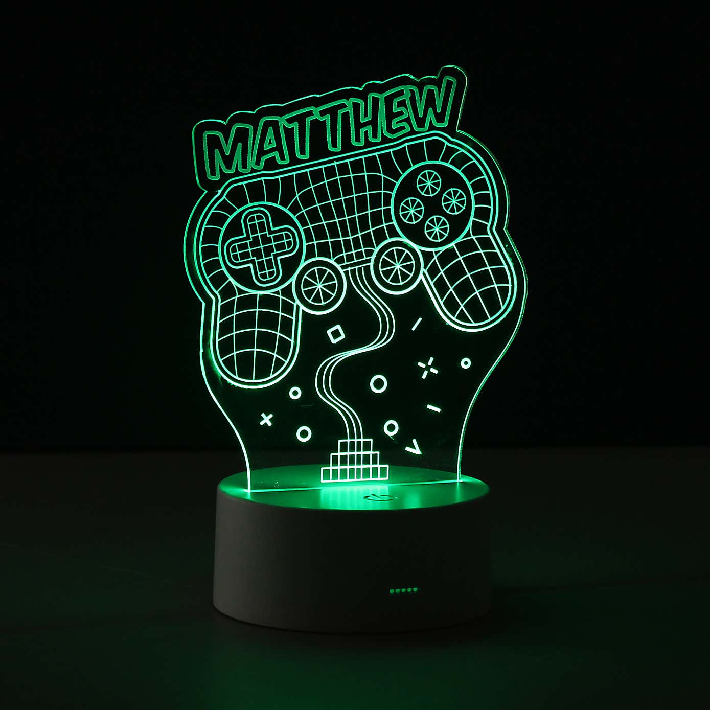 Personalised Name Gaming Colour Changing Night LED Light