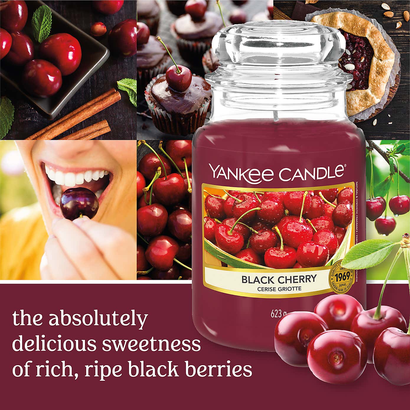 Yankee Candle Black Cherry Original Large Jar Candle