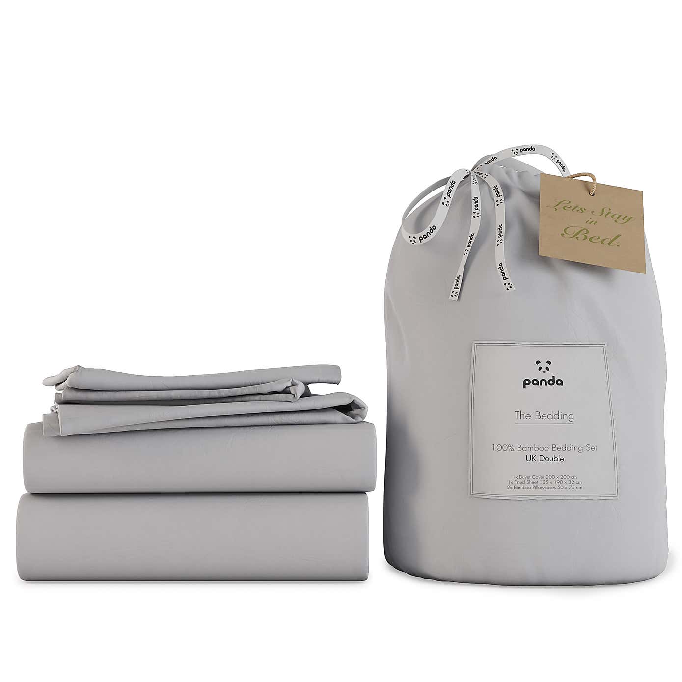 Panda Bamboo Duvet Cover & Pillowcase Set