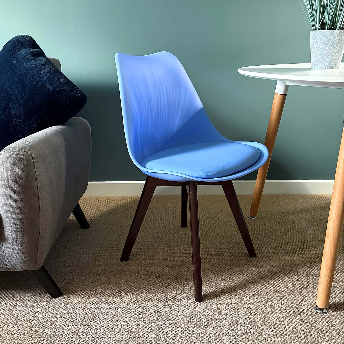 Fusion Living Soho Plastic Dining Chair with Squared Legs