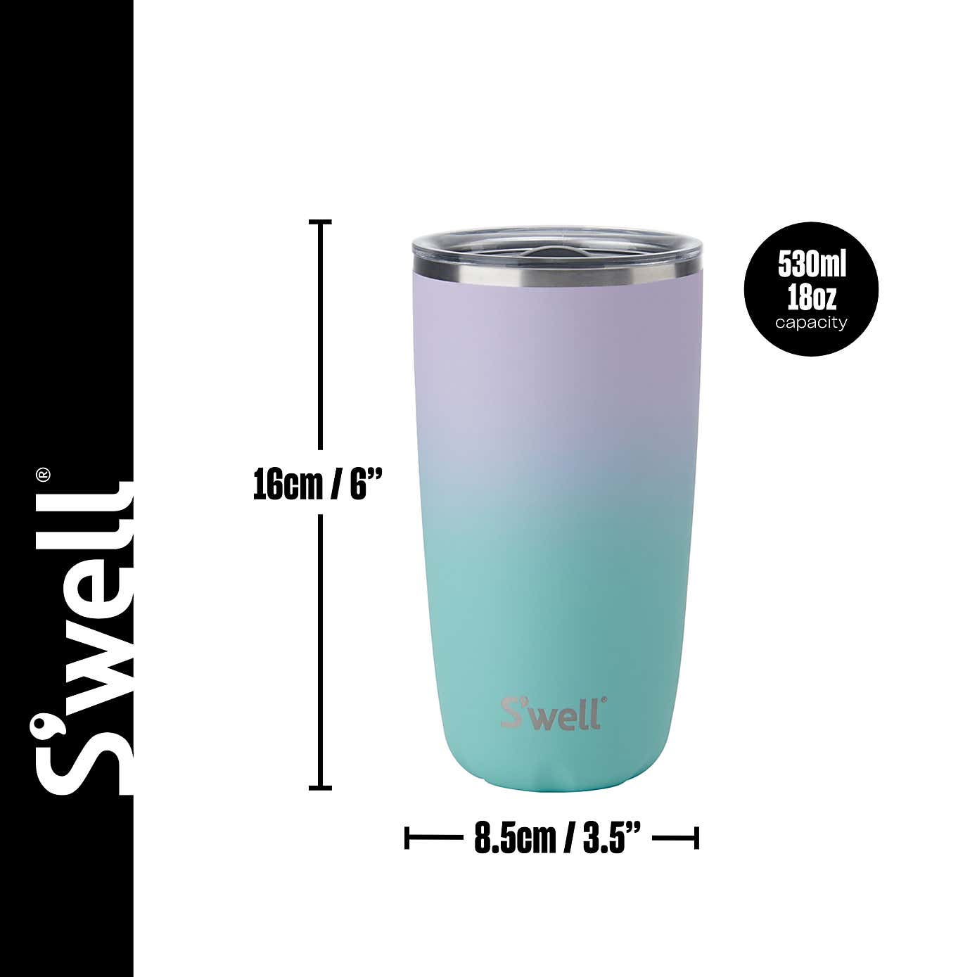 S'well Thermal Insulated Metal Travel Mug with Sipper Lid