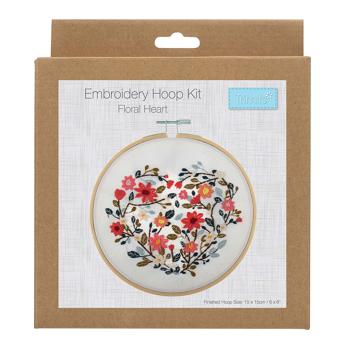 Embroidery Kit Floral Heart