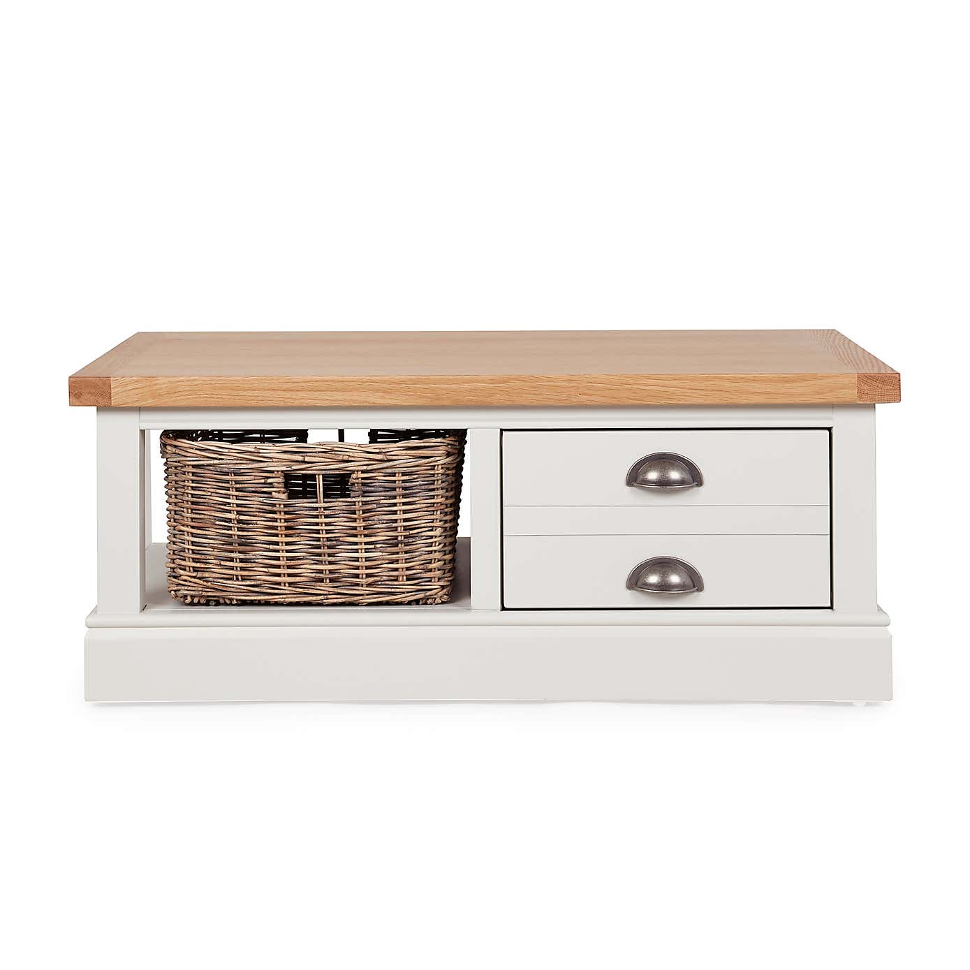 Compton Ivory Coffee Table with Baskets
