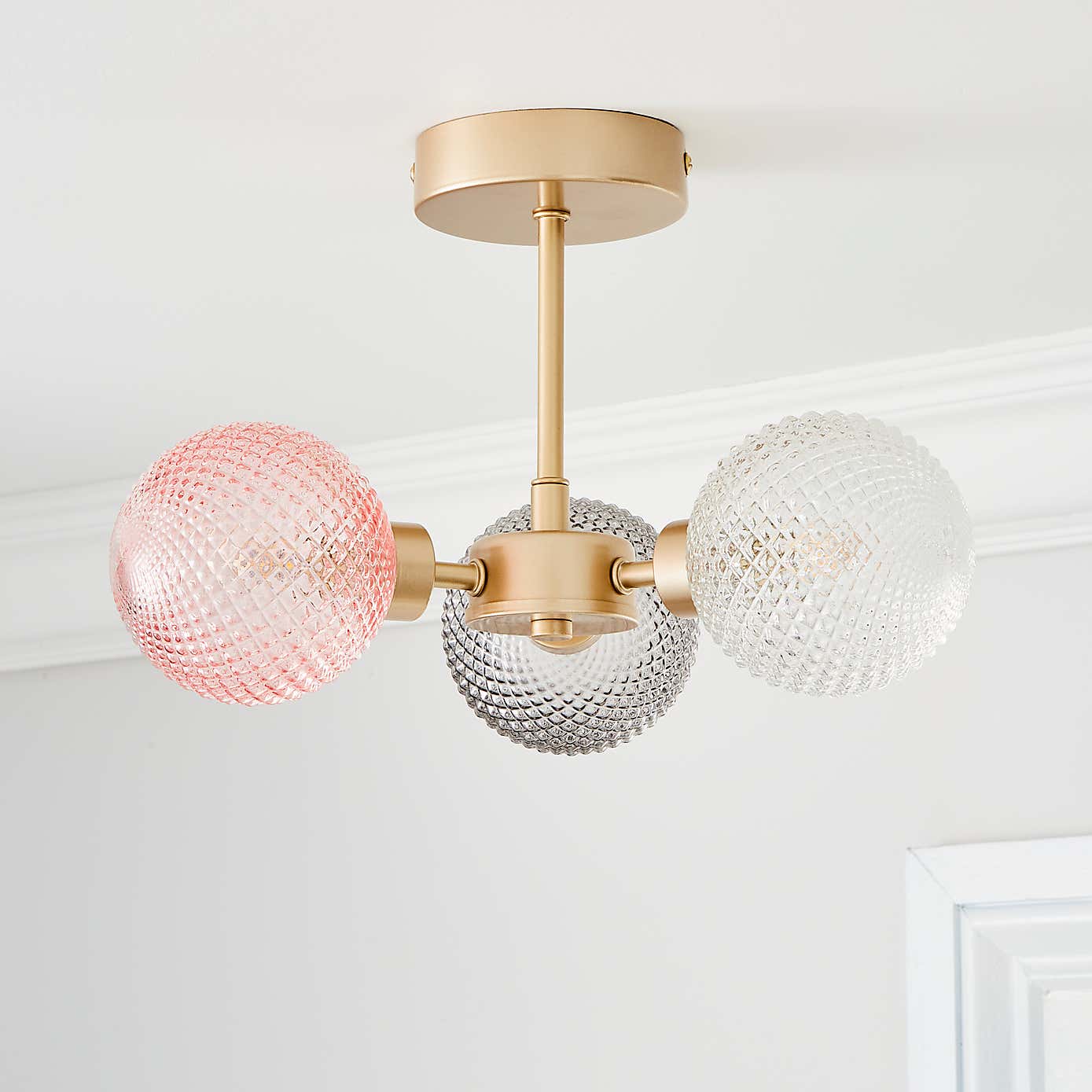 Elodie 3 Light Semi Flush Ceiling Fitting