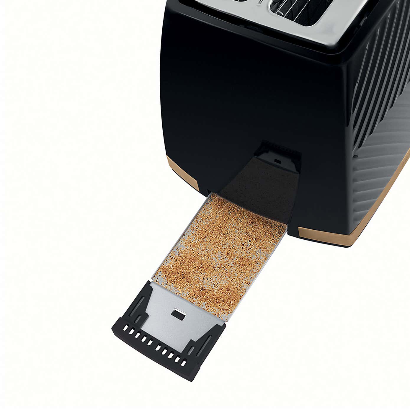 Russell Hobbs Groove Black Kettle & 2 Slice Toaster Set