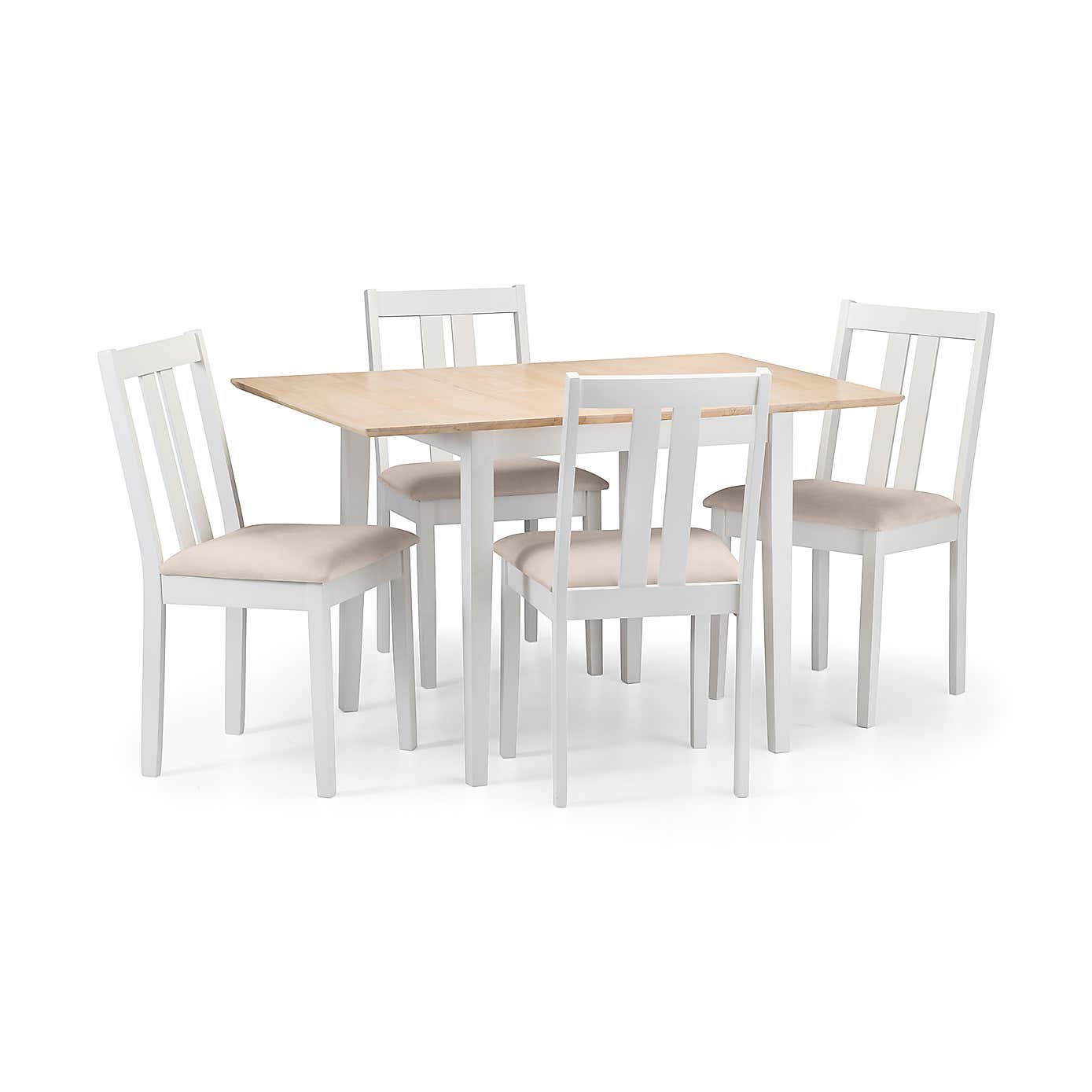 Rufford 4 Seater Two-Tone Dining Table, Ivory