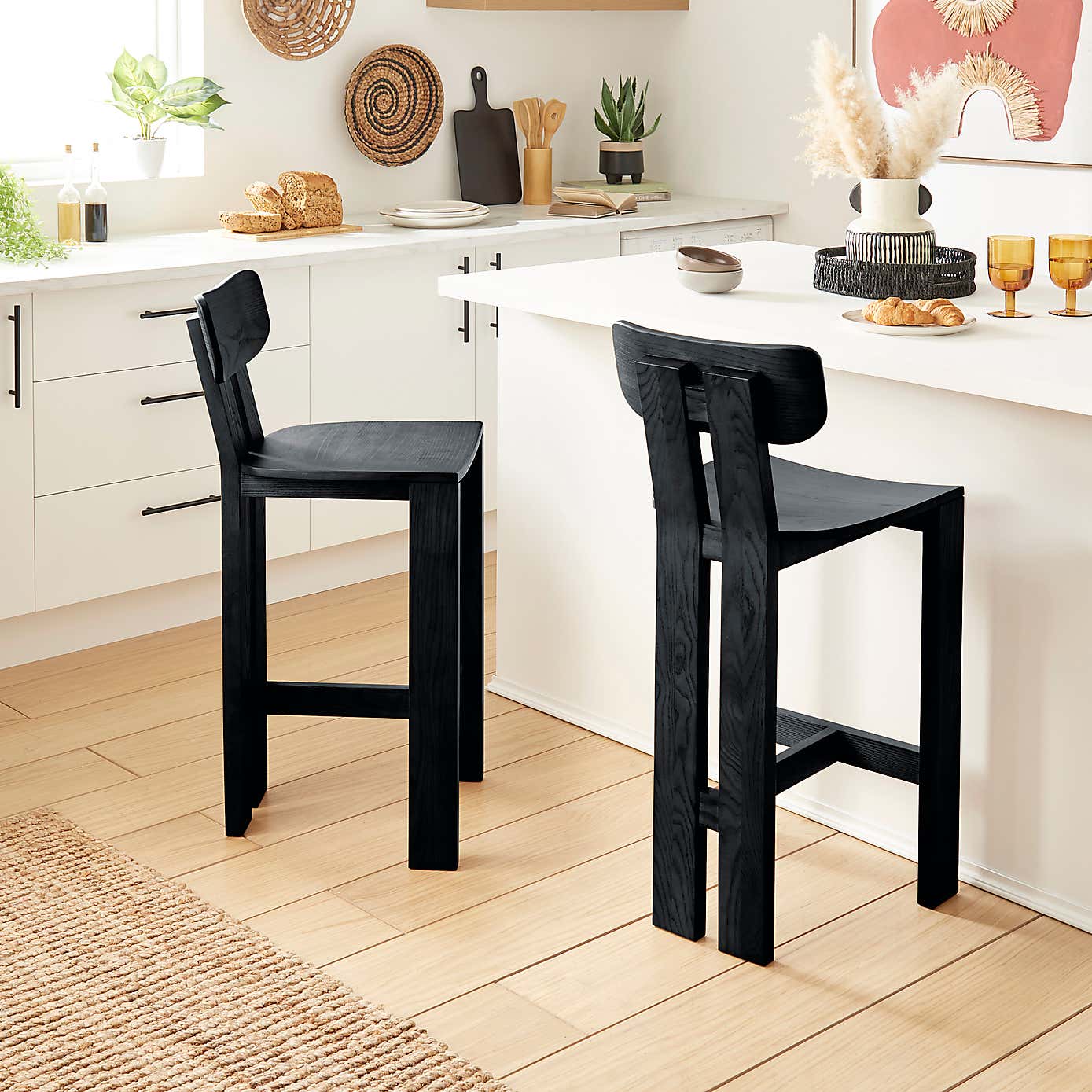 Cairo Stained Ash Counter Height Bar Stool