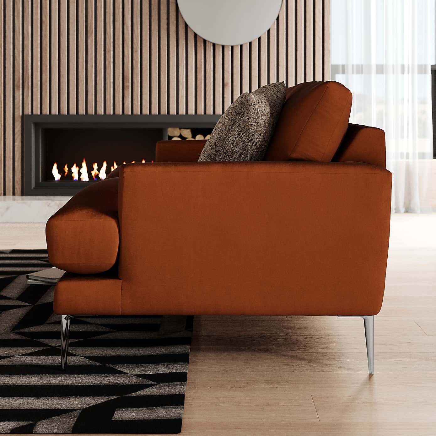 Lawson Matte Plush Velvet 2 Seater Sofa