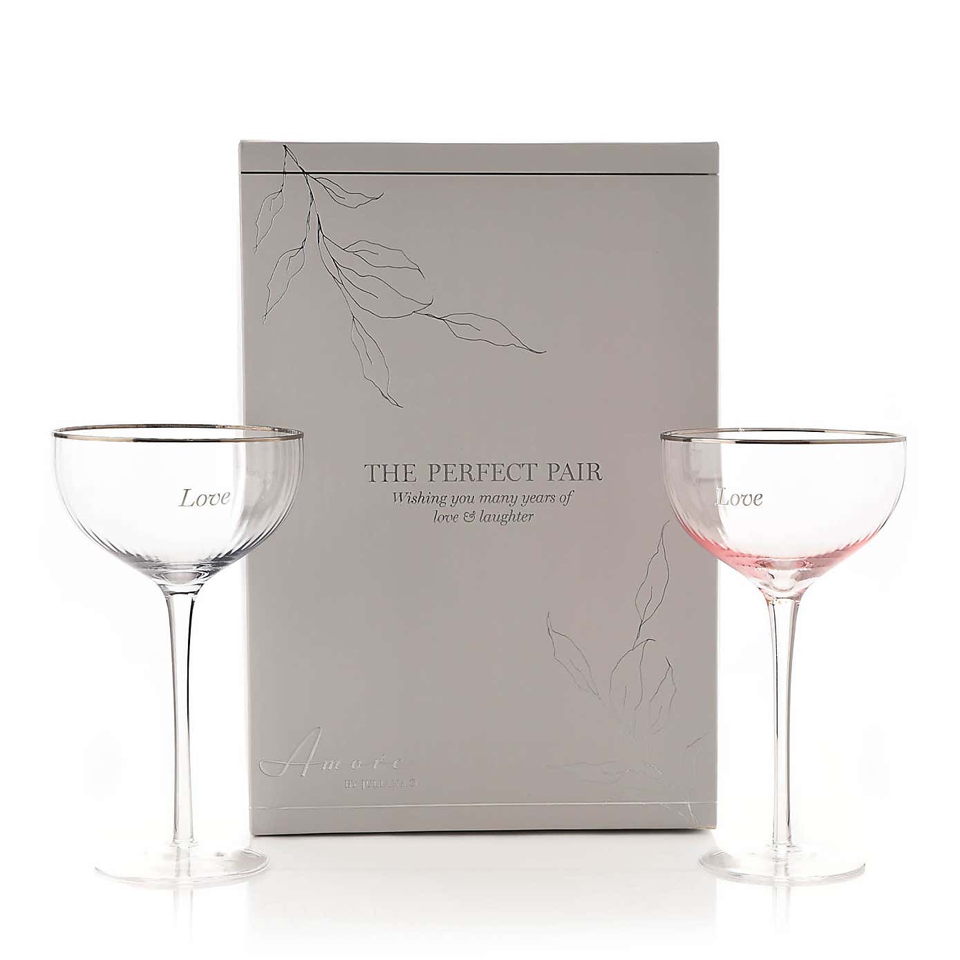 Amore Set of 2 Love Coupe Glasses