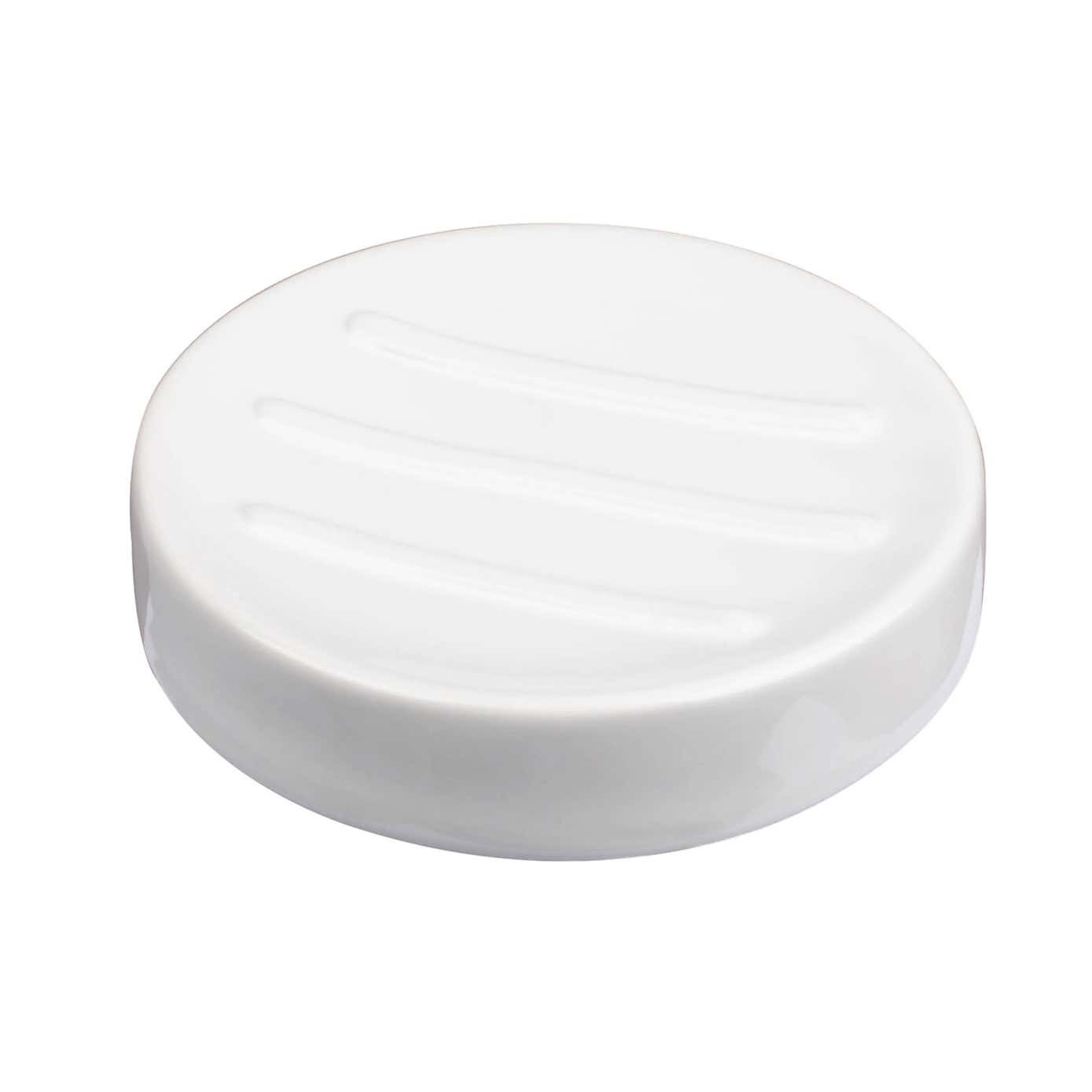 Basic White Ceramic Soap Dish