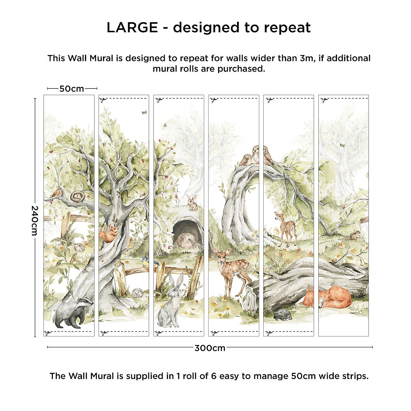 Woodland Forest Wall Mural