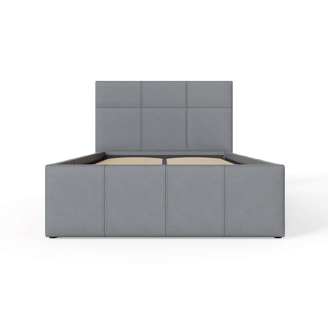 Side Lift Ottoman Bed Frame, Faux Leather