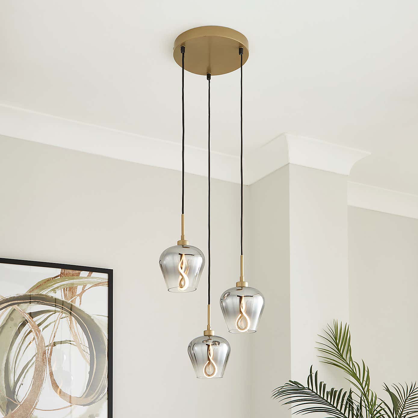 Aurora 3 Light LED Cluster Ceiling Light