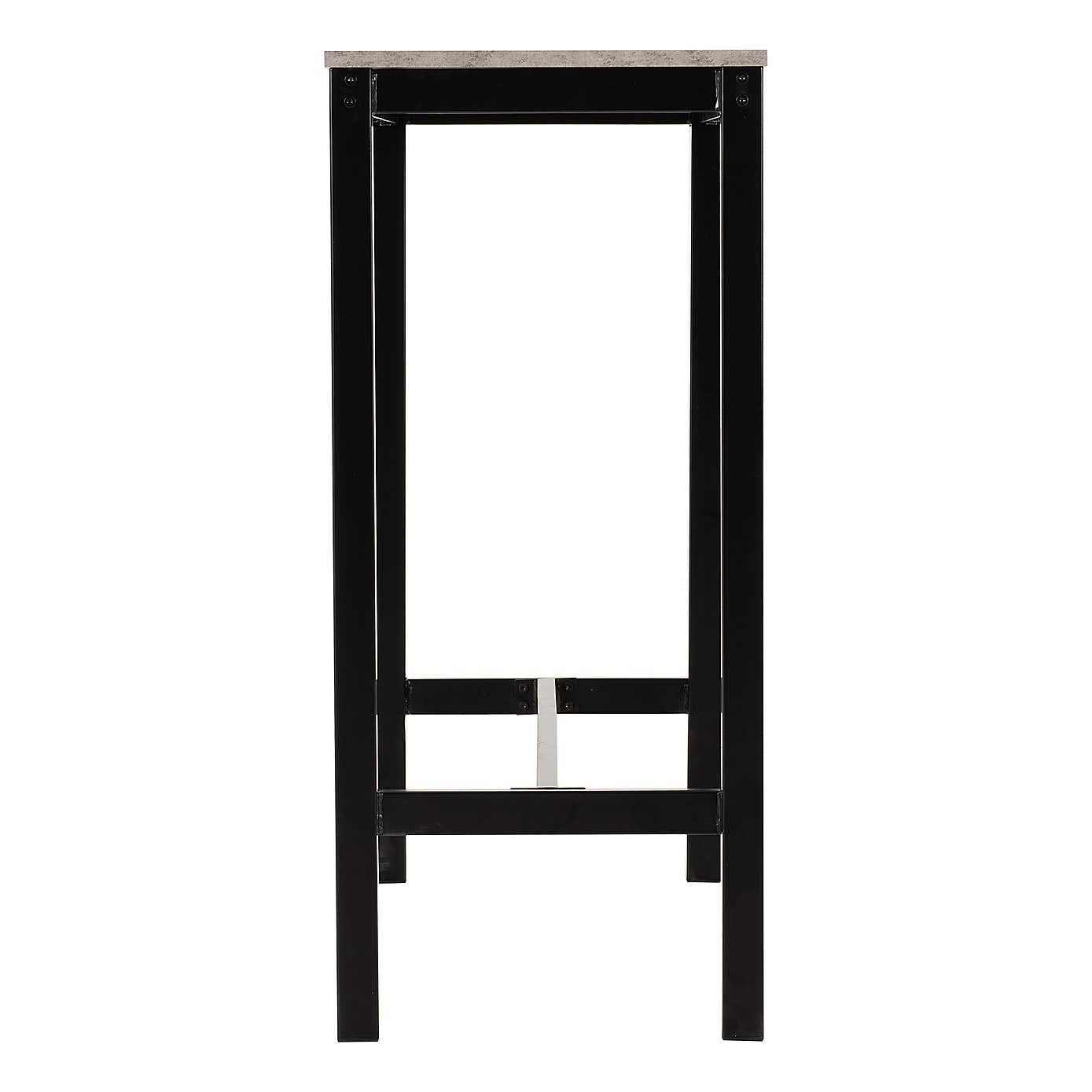 Athens Concrete Effect Breakfast Bar Set