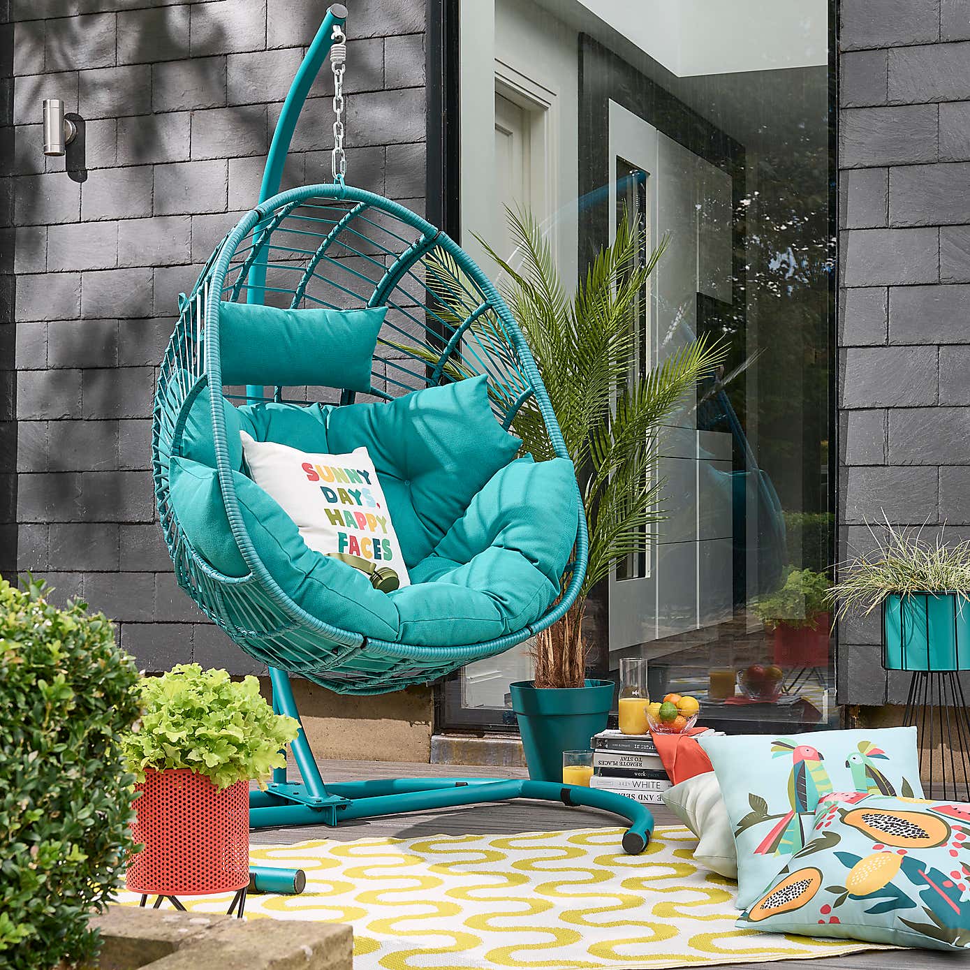 Elements Peacock Hanging Egg Chair
