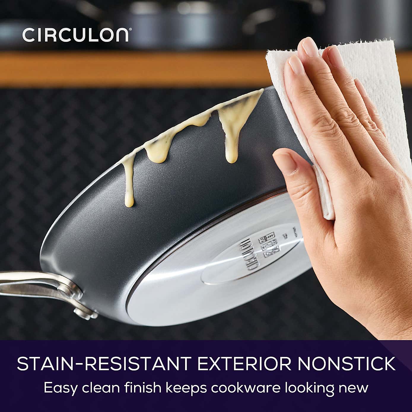 Circulon Scratch Defense Extreme Non-Stick Wok, 34cm