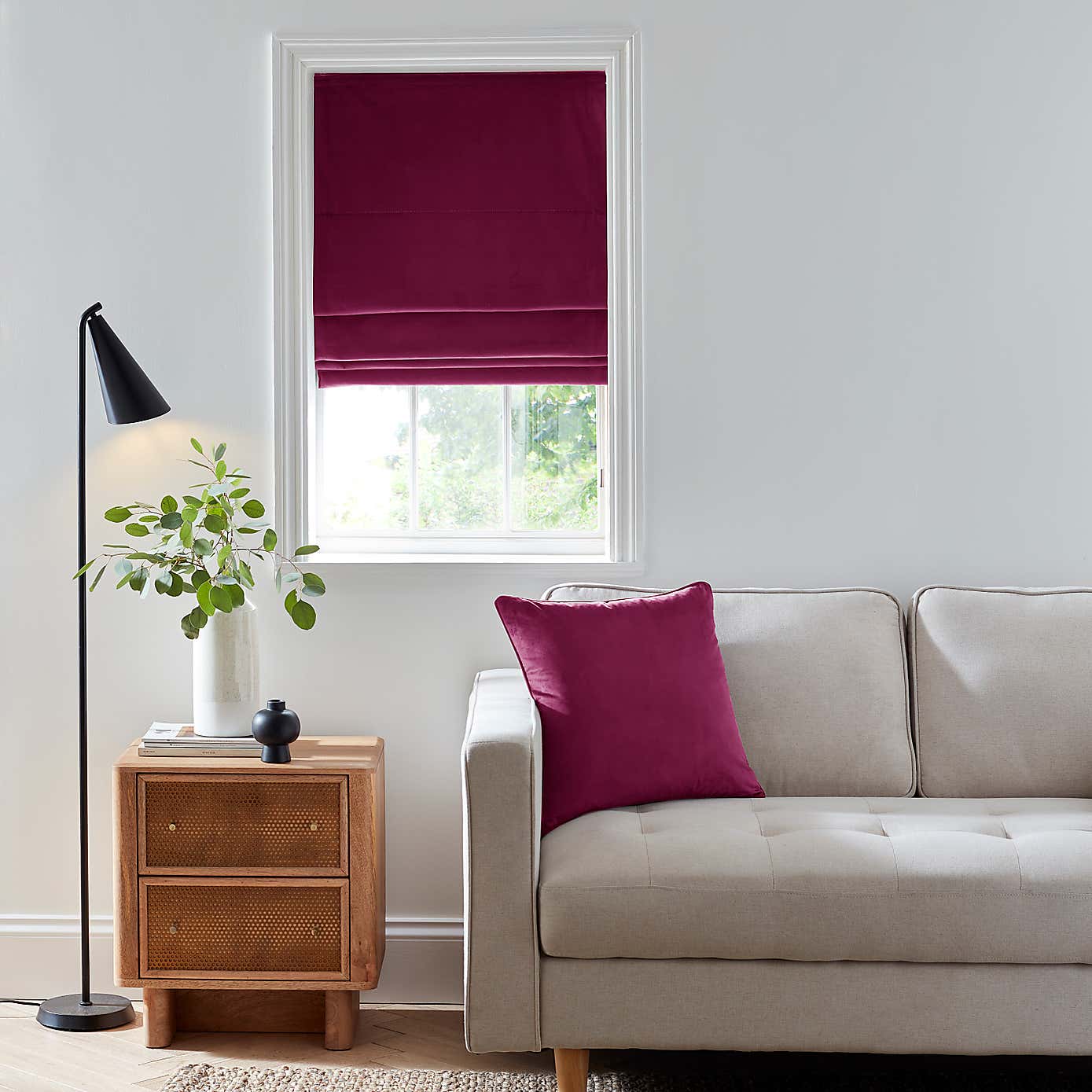 Recycled Velour Roman Blind