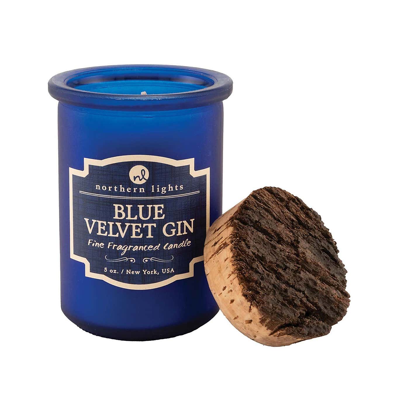 Northern Lights Spirit Blue Velvet Gin Jar Candle