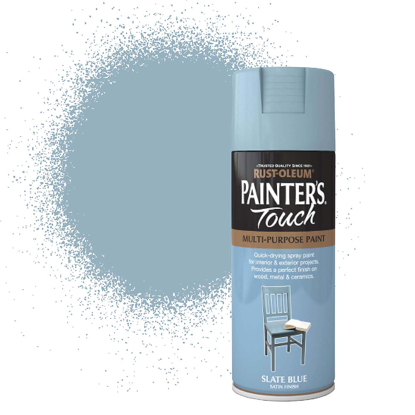 Rust-Oleum Slate Blue Satin Painter's Touch Spray Paint 400ml