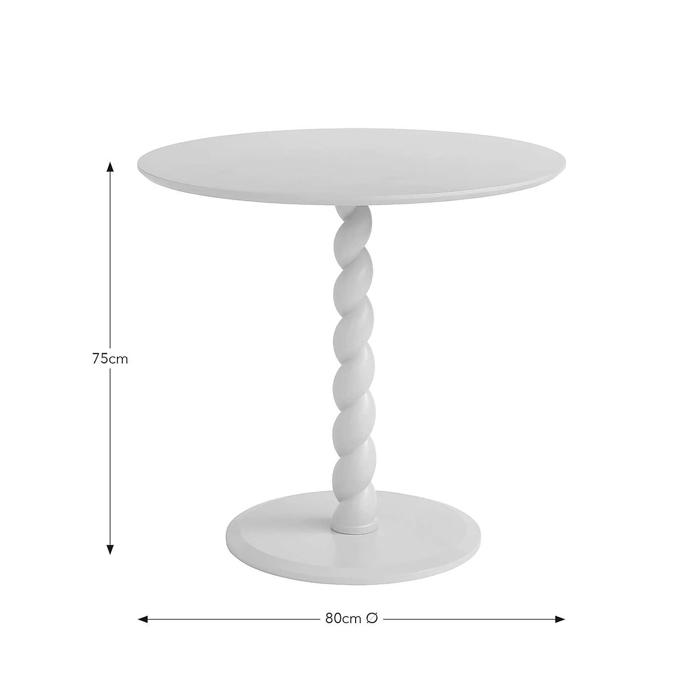 Fifi 4 Seater Round Dining Table, Pine Wood