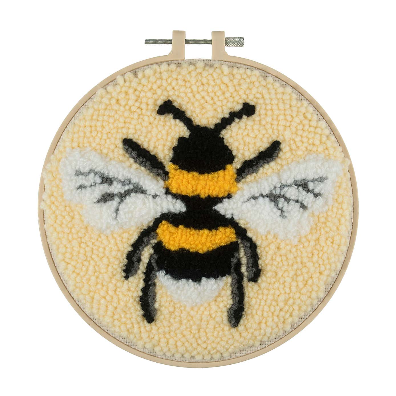 Punch Needle Kit Yarn and Hoop Bee